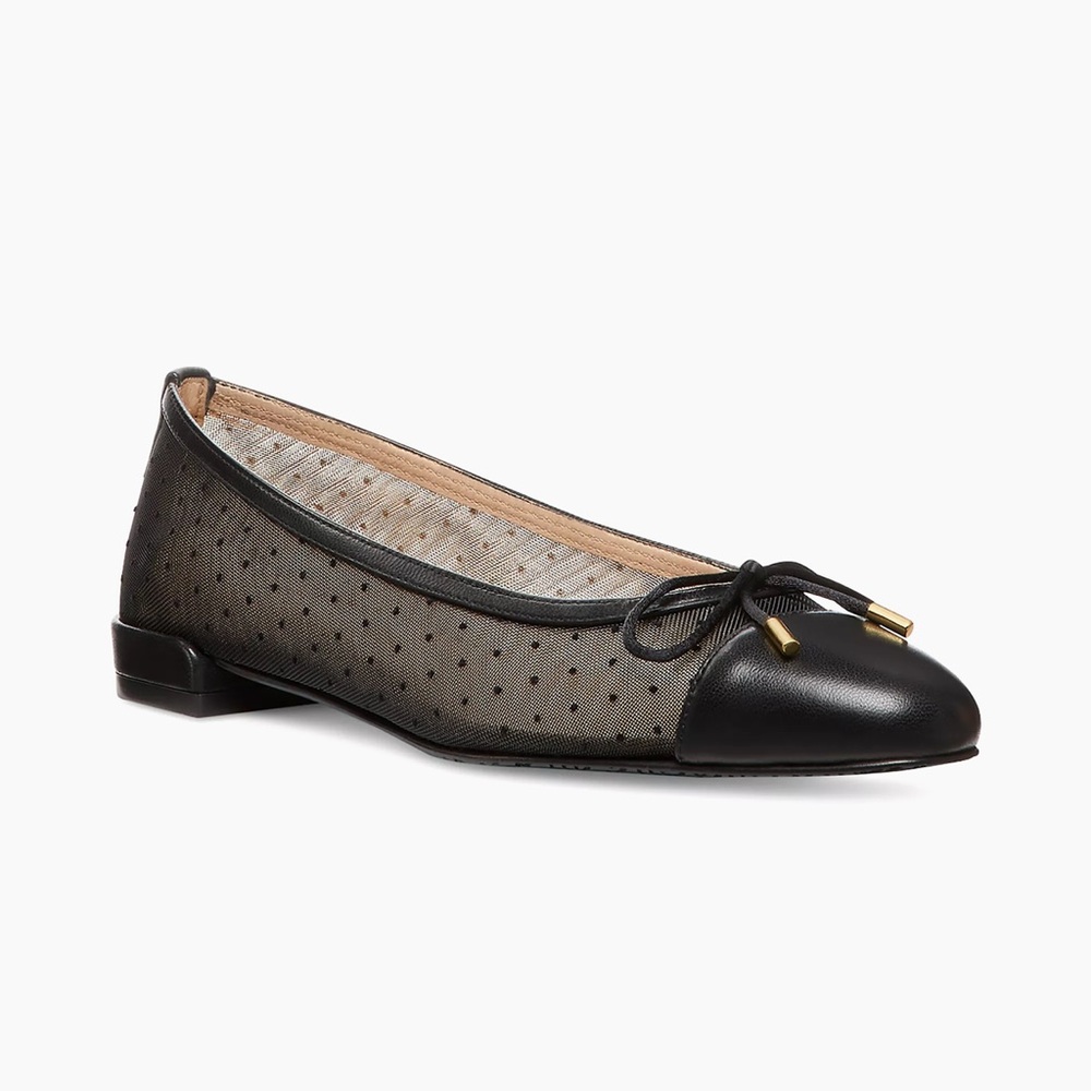 Stuart Weitzman Black Mesh Flats
